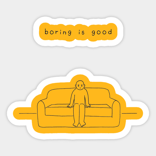 Boring Sticker by RaminNazer